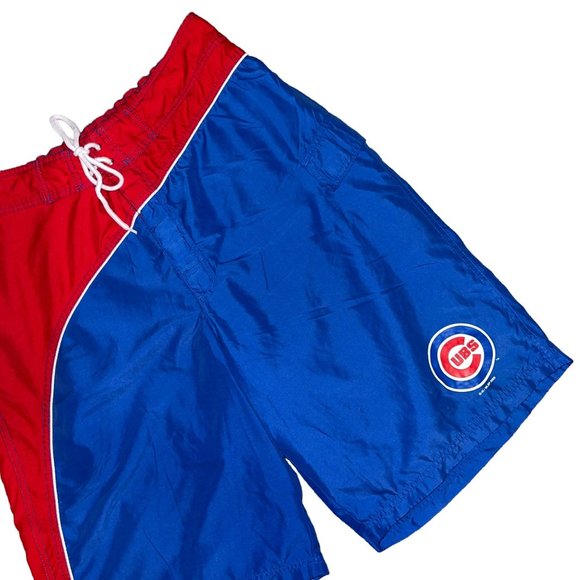 MLB Chicago Cubs Swim Trunks Mens XXL Blue Mesh Baseball Team Genuine Merch - Picture 3 of 8